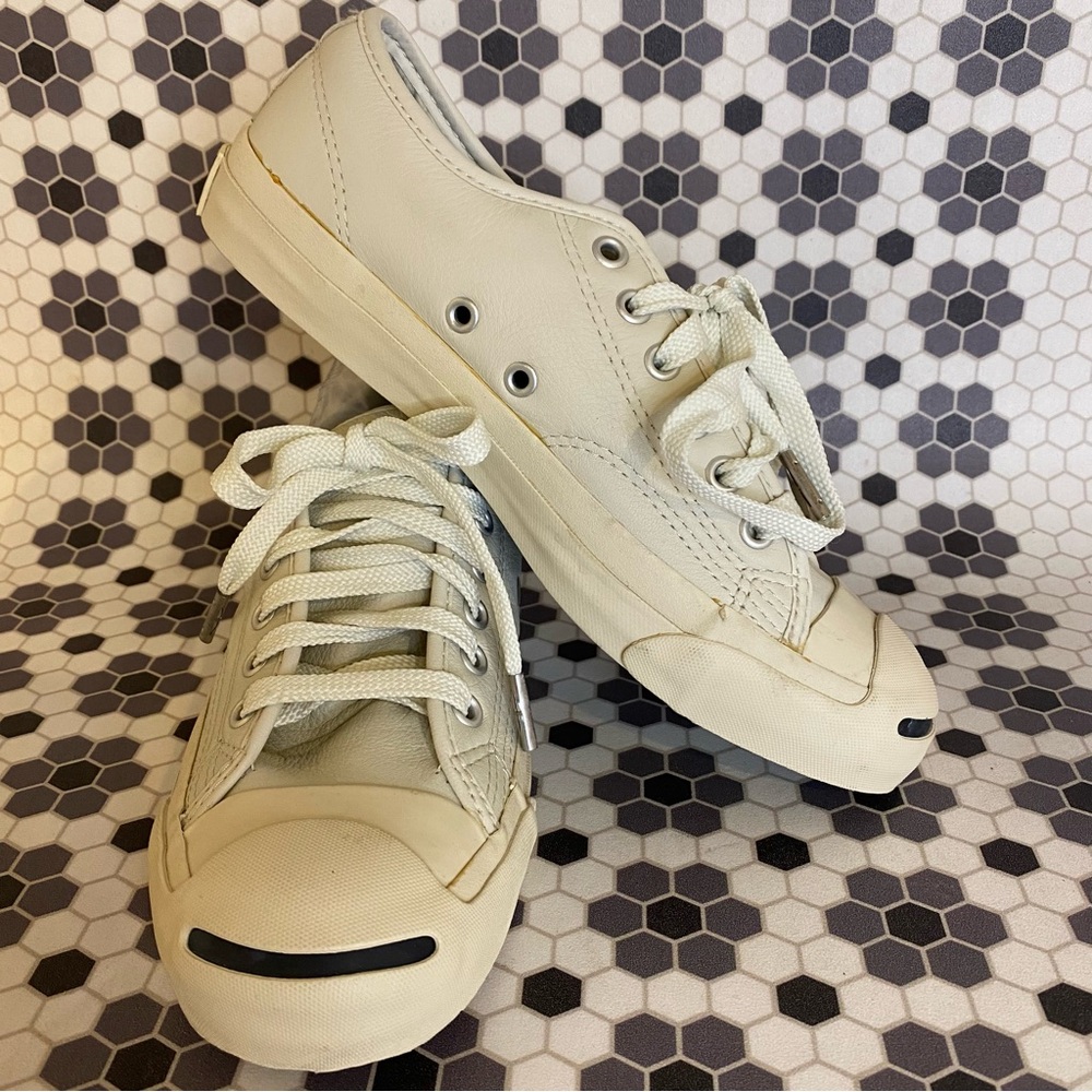 Vintage Jack Purcell Low Top Off White Leather Sneaker Women’s 6.5 Men’s 5